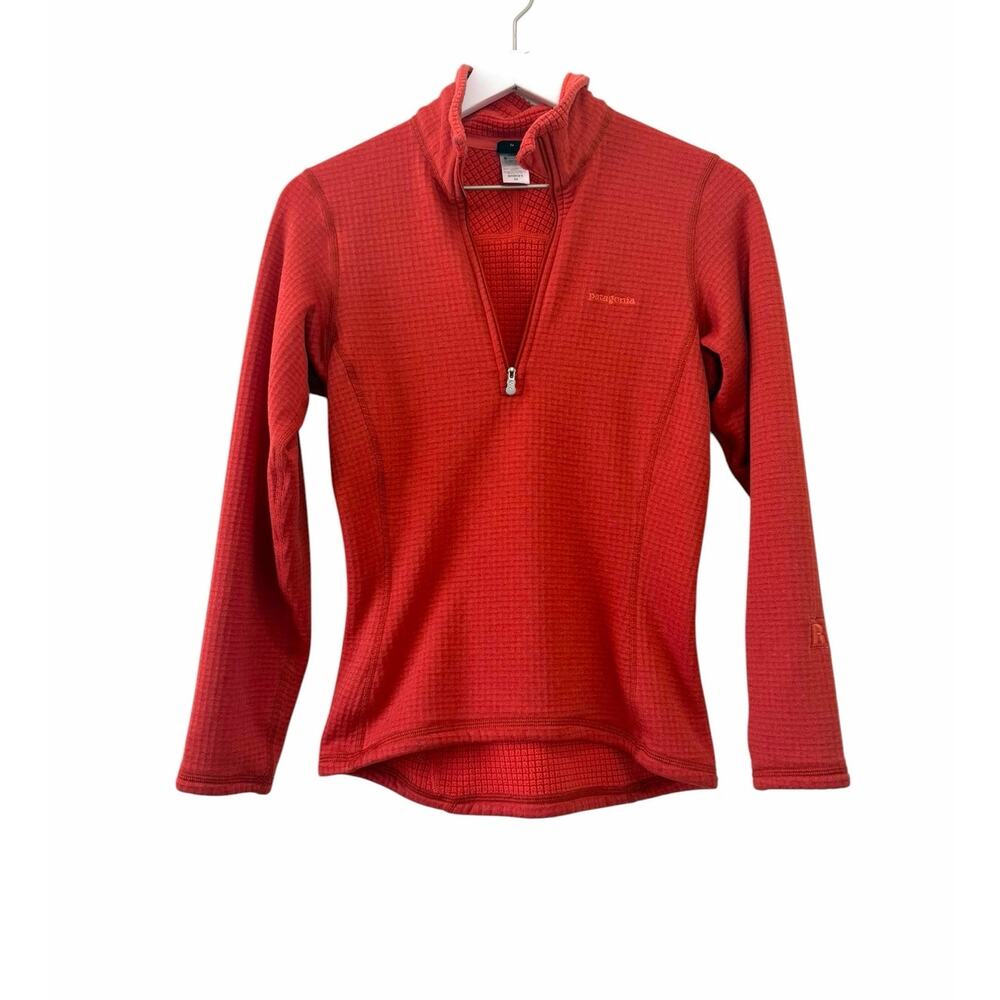 Patagonia R1 Quarter Zip Pullover Grid Fleece Red Women’s XS